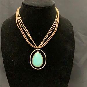 Silpada Sterling Silver necklace turquoise stone